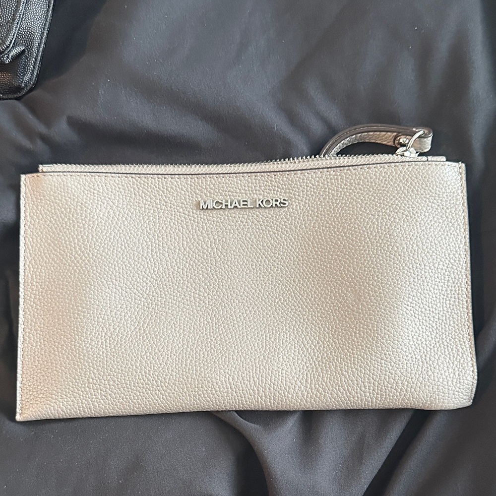 Michael Kors Taupe Wristlet